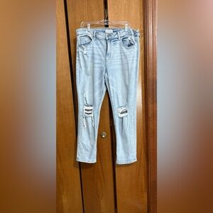 Studio Light Blue Distressed Light Wash Straight Leg Jeans NWOT